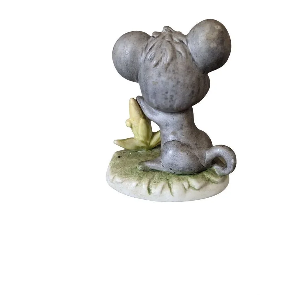 vintage Homco mouse figurine anthropomorphic ‎ Easter corn bow 3.5 in